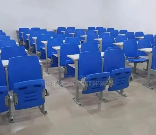 2-in-1 Auditorium Chairs (Blue) - 1