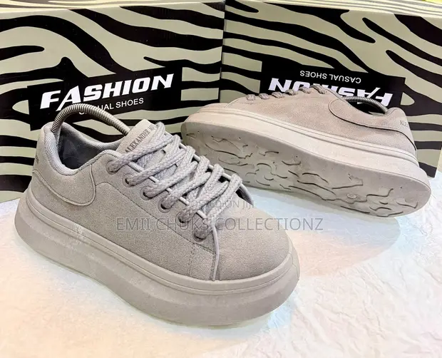Premium Alexandra Macqueen Grey Chunky Fashion Sneaker - 1