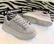 Premium Alexandra Macqueen Grey Chunky Fashion Sneaker - 1