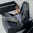 Alexander Wang Black Leather Slides - Mazan Fata 40.5-46 - 3