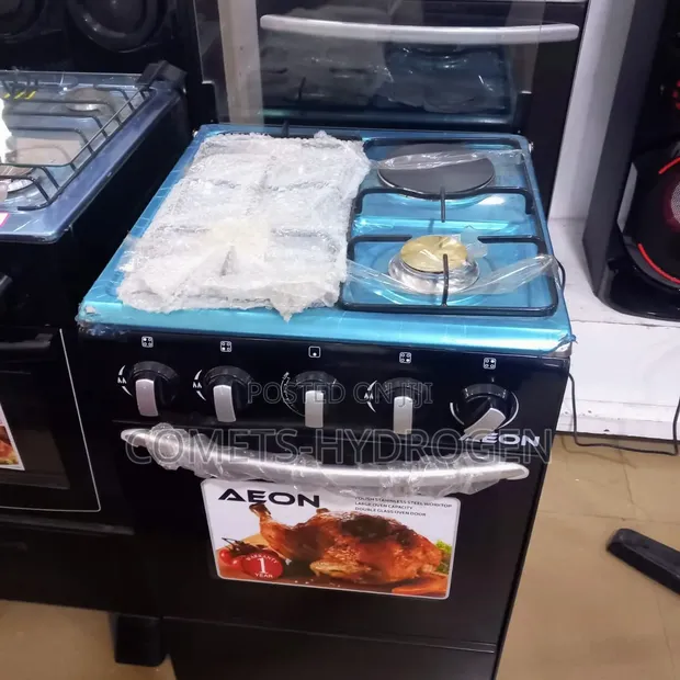 AEON Cooker Mai Haɗe-haɗe: 3 Gas + 1 Wutar Lantarki Tare da Oven/Grill - 1