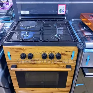 Maxi 3+1 Gas Electric Cooker Oven - Wood Finish