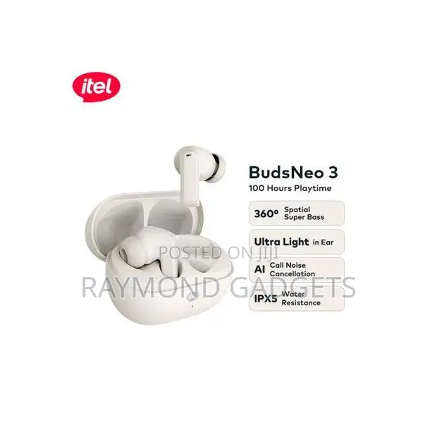 Itel BudsNeo 3 TWS Earbuds - 100H Playback, Super Bass, Fari - 1