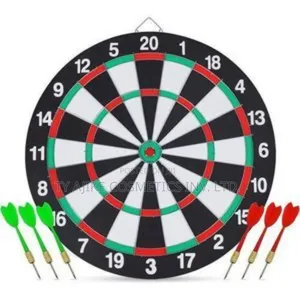 Dart Board Mai Girman Inci 17 Tare da Dart Arrows 6