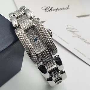 Chopard Style Iced-Out Female Watch - Luxury Replica