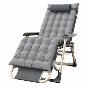 Zero Gravity Lounge Chair - Grey Tufted Cushion