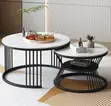 2-in-1 Center Table Set Mai Ruwan Marble - 1