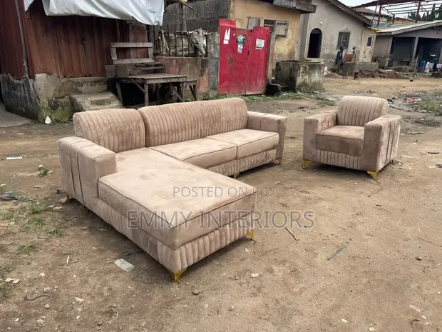 L-Shaped Fabric Sofa - Brand New - 1