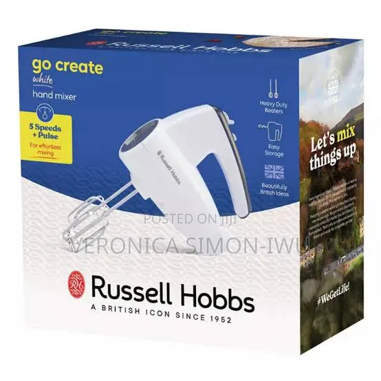Russell Hobbs Go Create White Electric Hand Mixer 27520 - 1