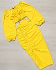 Women's Yellow Ruched 3-Piece Set - 1
