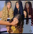 Braided Bounce Wigs da Human Hair Closure - 1