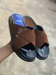 Handmade Amiri Suede Flip Flops - Brown - 1