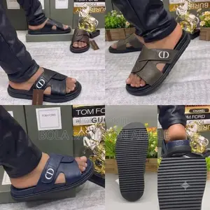 Men's Akatie Leather Slippers - Size 40-45