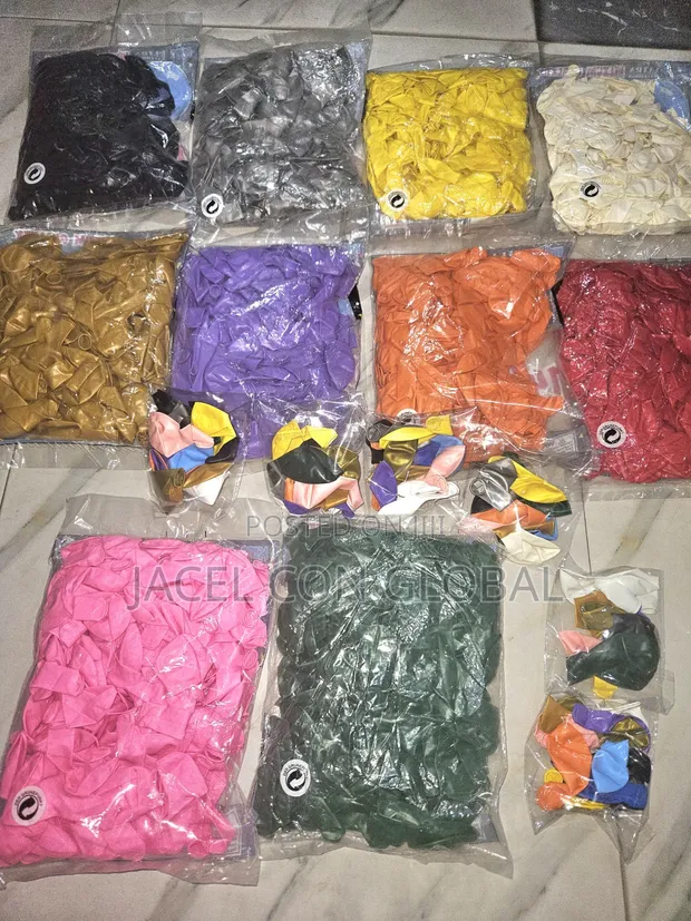 Balloons 144pcs don kayan ado (Inci 10) - 1