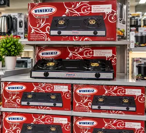 Vinikiz 2-Burner Gas Cooker with Mould Burners - Automatic Ignition