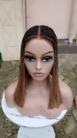 Short Bone Straight Braided Wig - 3