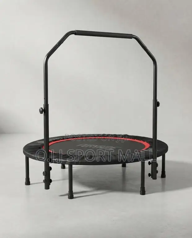 Supermax Pro Mini Trampoline Mai Ninka Tare Da Hannun Kariyar - 130kg - 1