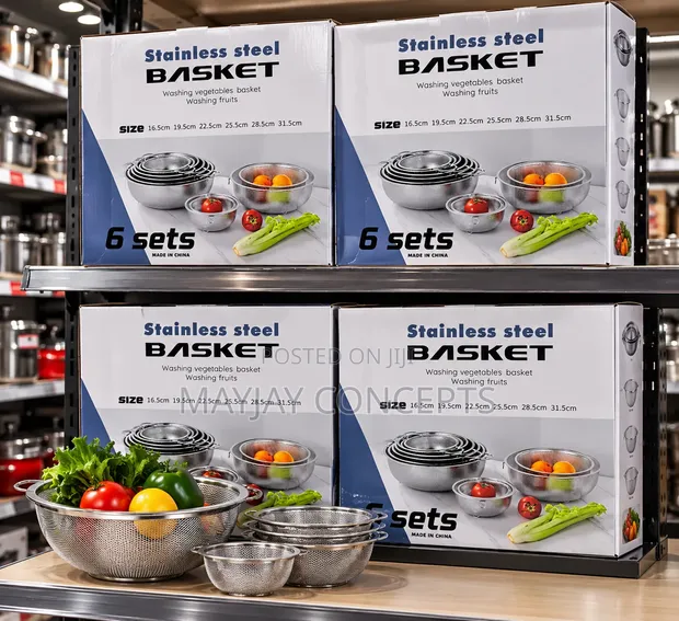 6-Piece Stainless Steel Sieve Set (16.5-31.5cm) - 1