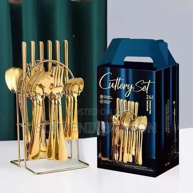 24PCs Zestiriyar Spoon Zinariya - 1