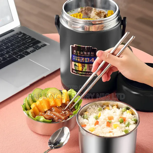 GE 1.8L 304 Stainless Steel Insulated Food Flask - 1