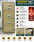 Brand New Booil 4-Drawer Fireproof Filing Safe - 1