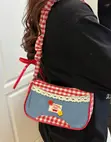 Cute Y2K Checkered Shoulder Bag - Pre-order - 3