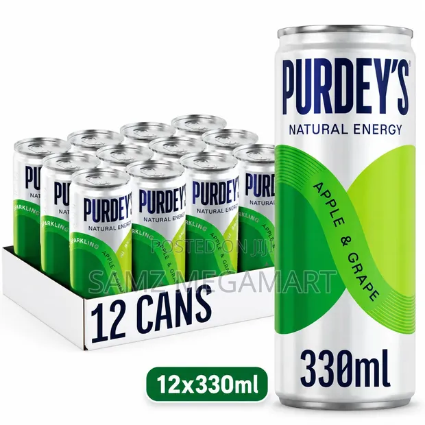 Purdey's Natural Energy Apple Grape 12x330ml - 1