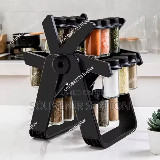 18-Bottle Rotating Spice and Seasoning Rack - Brand New - 1