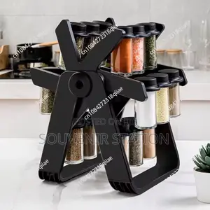 18-Bottle Rotating Spice and Seasoning Rack - Brand New