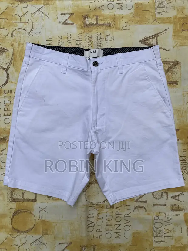Marks and Spencer White Chinos Shorts W30 L16 - 1