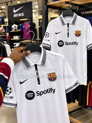 Barcelona Jersey - White, All Sizes