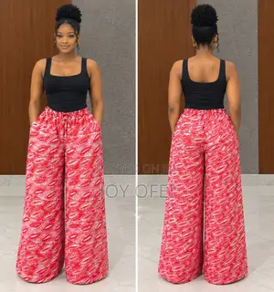 Ankara Baggy Pants - Women's Pink