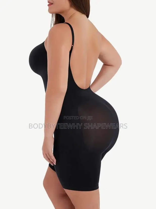 Seamless Open Back Full Body Shaper With Bra - 1