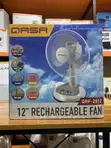 Qasa 12" Fan Mai Sake Gina Baturi Da Hasken LED - 1