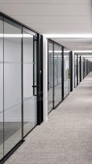 Black-Framed Glass Partitioning for Offices