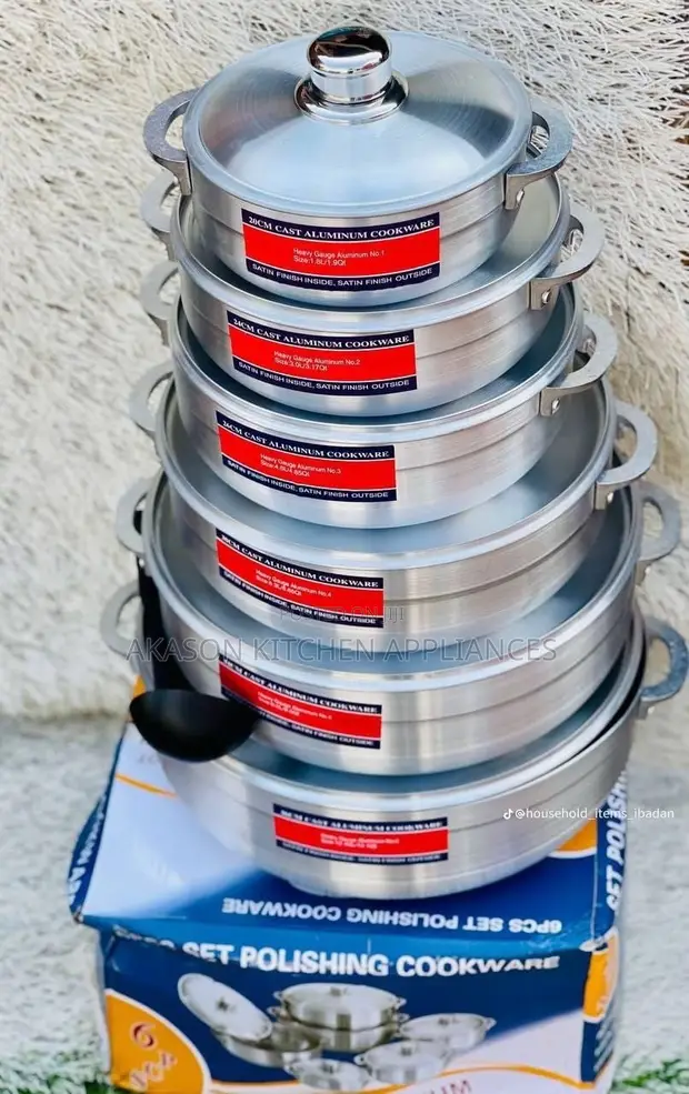 6pcs Aluminium Pot Set - 1