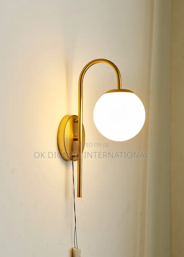 Modern Globe Wall Light | Luxury LED Wall Sconce (Gold) - 1