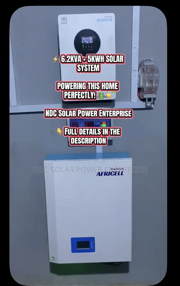 AfriCell 6.2KVA + 5KWh Lithium Complete Solar Installation - 1