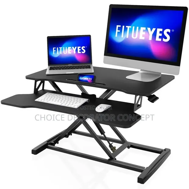Ergonomic Standing Desk Converter - Black - 1