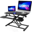 Ergonomic Standing Desk Converter - Black - 1