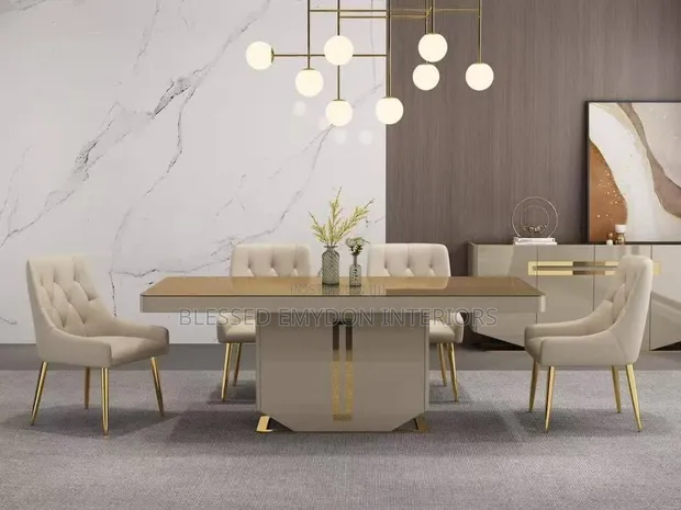 Modern 6-Seater Dining Table Set - 1