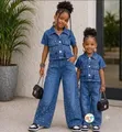 Angel Kayanan Yara Masu Kyau Na Denim 2-Piece (Blue) - 1