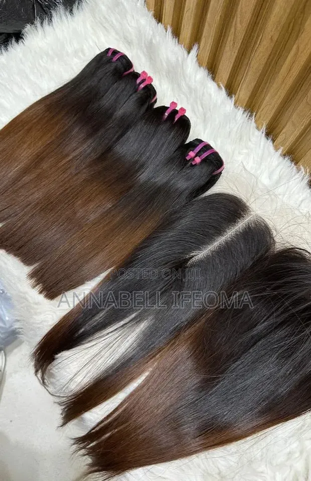 Bonestraight 2x6 10" SDD Vietnam Donor Bone Straight Ombre Wig - 1