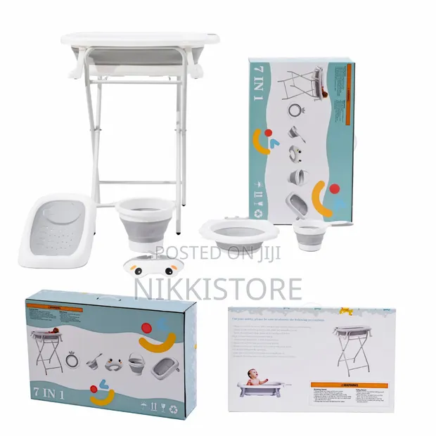 Baby Foldable Bathtub 7-in-1 Set - 1