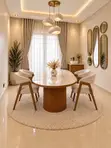Elegant Dining Room Design & Curtain Installation | Ajah Lekki - 1