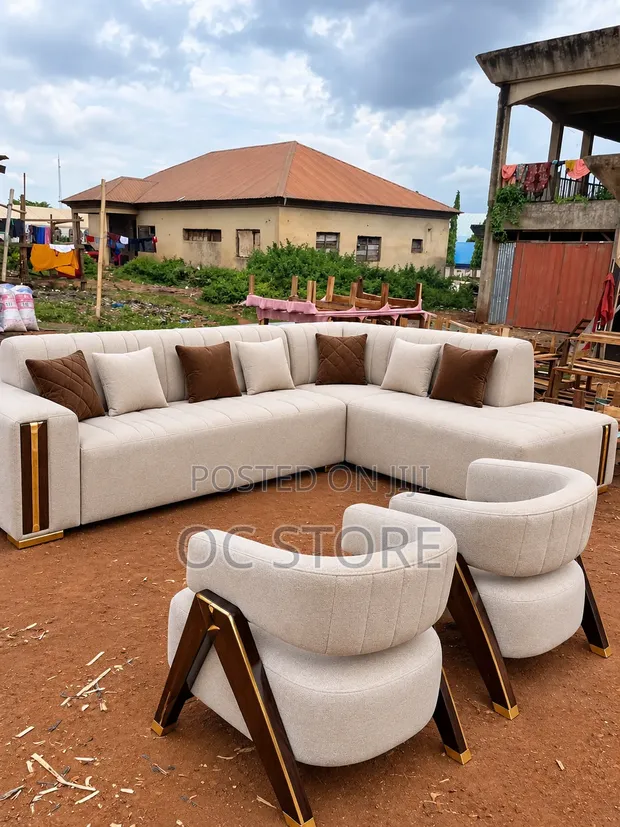 7 Seater L-Shape Sofa with Single Seat - Brand New - 1