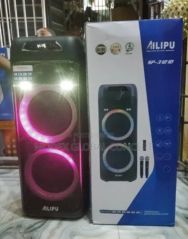 Ailipu SP-3121D Portable PA System with 2 Wireless Mics - 1