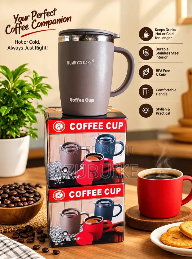 Mundial Premium Steel Coffee Cups (400ml) - 1