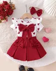 Girls' Heart Print 2-Piece Set - 1