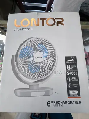 Lontor 6-inch Rechargeable Mini Fan